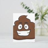 lustige kack-Emoji Postkarte (Stehend Vorderseite)