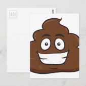 lustige kack-Emoji Postkarte (Vorne/Hinten)
