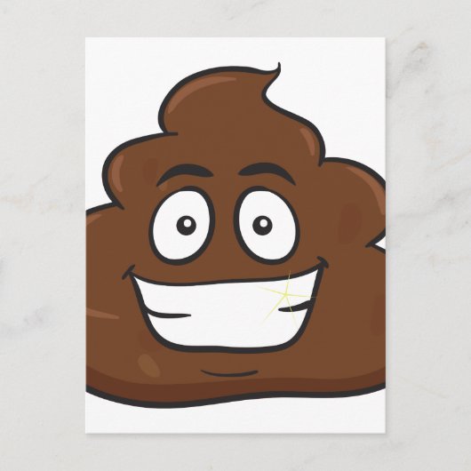 lustige kack-Emoji Postkarte (Vorderseite)