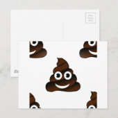 lustige kack-Emoji Postkarte (Vorne/Hinten)