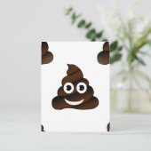 lustige kack-Emoji Postkarte (Stehend Vorderseite)