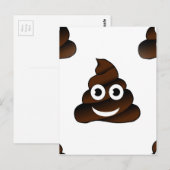 lustige kack-Emoji Postkarte (Vorne/Hinten)