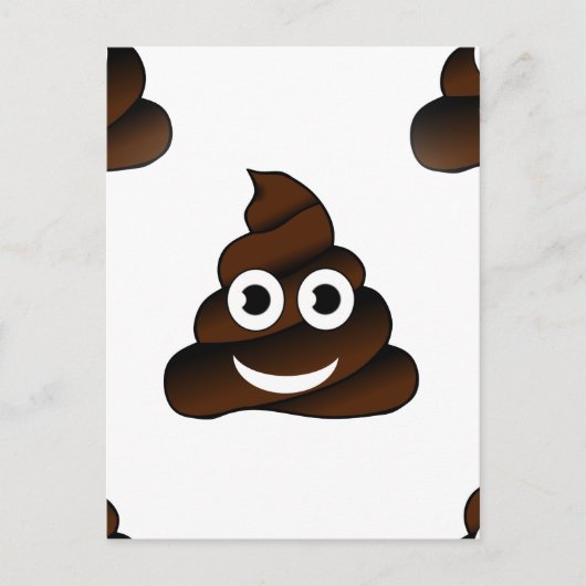 lustige kack-Emoji Postkarte (Vorderseite)