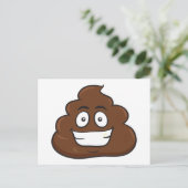 lustige kack-Emoji Postkarte (Stehend Vorderseite)