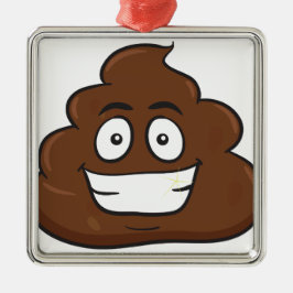 lustige kack-Emoji Silbernes Ornament