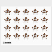 lustige kack-Emoji Stern-Aufkleber (Blatt)