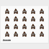 lustige kack-Emoji Stern-Aufkleber (Blatt)