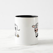 Lustige kackende Kuh-Tasse Zweifarbige Tasse (Mittel)