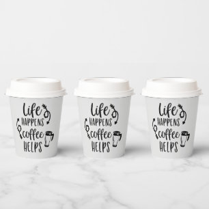 lustige Kaffee Bar Art Paper Cups Pappbecher