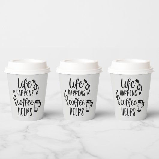 lustige Kaffee Bar Art Paper Cups Pappbecher (Multi)