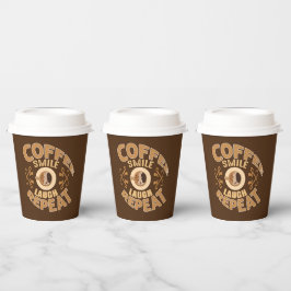 lustige Kaffee Bar Party Art Paper Cups Pappbecher