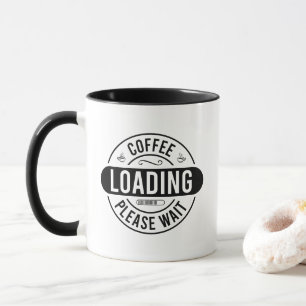 Lustige Kaffee-Lade-Wortkunst Tasse