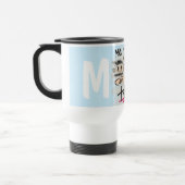 Lustige Kaffee-Liebhaber Cartoon-Monogramm Reisebecher (Links)