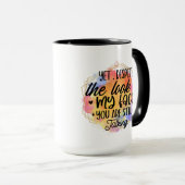 Lustige Kaffee-Sarkasmus-Wortkunst-Gesicht Tasse (VorderseiteRechts)