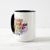 Lustige Kaffee-Sarkasmus-Wortkunst-Gesicht Tasse (Vorderseite Links)