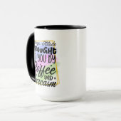 Lustige Kaffee-Sarkasmus-Wortkunst  Tasse (Vorderseite Links)