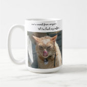 Lustige Kaffee-Tasse der mürrischen Katze Kaffeetasse (Links)
