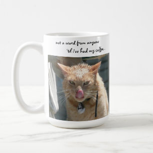 Lustige Kaffee-Tasse der mürrischen Katze Kaffeetasse