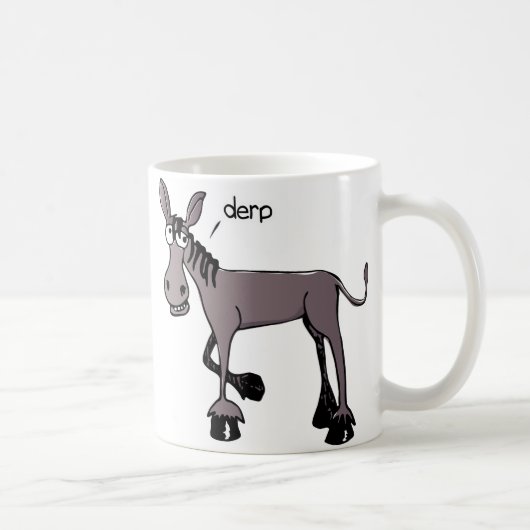 Lustige Kaffee-Tasse Derp Esels Kaffeetasse (Rechts)