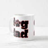 Lustige Kaffee-Tasse des HundeVaters Kaffeetasse (Vorderseite Links)