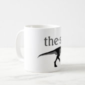 Lustige Kaffee-Tasse des Thesaurusdinosauriers Kaffeetasse (Vorderseite Links)