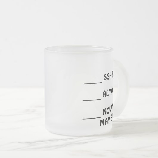 Lustige Kaffee-Tasse für ernste Kaffeetrinker Mattglastasse (VorderseiteRechts)