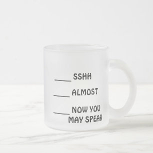 Lustige Kaffee-Tasse für ernste Kaffeetrinker Mattglastasse