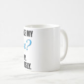 Lustige Kaffee-Tasse mit hellblauem und schwarzem Kaffeetasse (VorderseiteRechts)