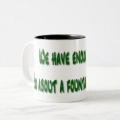 Lustige Kaffee Tasse mit Sprichwort (Vorderseite Links)