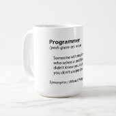Lustige Kaffee-Tasse - Programmiererdefinition - Kaffeetasse (Vorderseite Links)