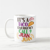 Lustige Kaffee-Tasse Taco-NotfallCinco Des Mayo Kaffeetasse (Links)
