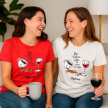 Lustige Kaffee- und Weinliebhaber Personalisiert