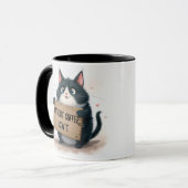 Lustige Kaffee-Zitate Mit Katze Tasse (Vorderseite Links)
