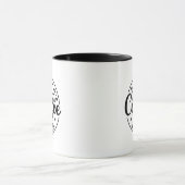 Lustige Kaffeegenuss-Wort-Kunst Tasse (Zentrum)