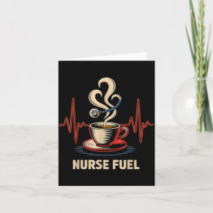 Lustige Kaffeekrankenschwester EKG Krankenschweste Karte