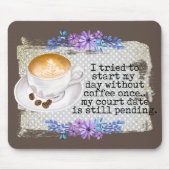 lustige Kaffeeliebhaber Wortart Mousepad (Vorne)