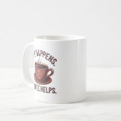 Lustige Kaffeelleben Wortkunst Kaffeetasse (Vorderseite Links)