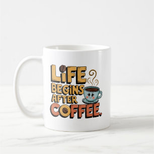 Lustige Kaffeelleben Wortkunst Kaffeetasse