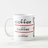 Lustige Kaffeestimmungsebenen-Design Kaffeetasse (Links)