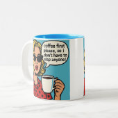 Lustige Kaffeetasse  (Vorderseite Links)