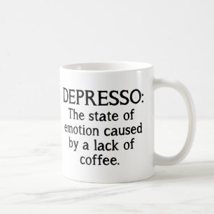 Lustige Kaffeetasse Depresso