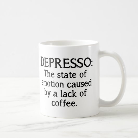 Lustige Kaffeetasse Depresso (Rechts)
