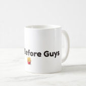 Lustige Kaffeetasse 'Fritten vor Jungs' (VorderseiteRechts)
