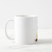 Lustige Kaffeetasse mit wütendem Hühnerdesign (Links)