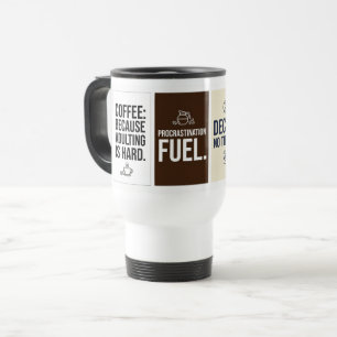 Lustige Kaffeetasse mit Zitat – Flache typografisc