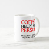 Lustige Kaffeetasse oder Reisebecher für Kaffeelie (VorderseiteRechts)