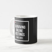 Lustige Kaffeetasse Überlebende Online-Meetings Se (Vorderseite Links)