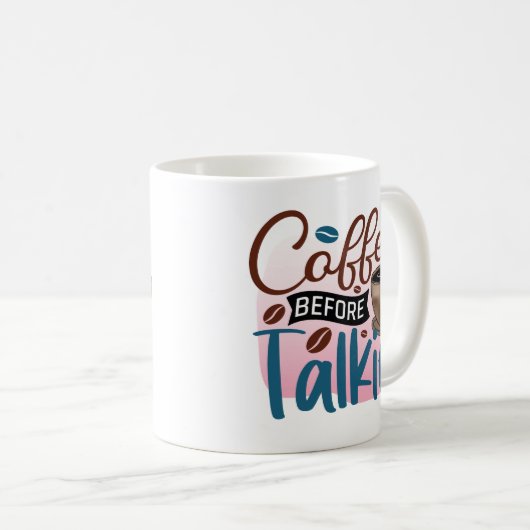 lustige Kaffeetassen über Kaffee (VorderseiteRechts)