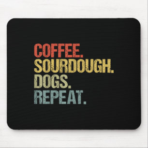 Lustige Kaffeetrinkende Hunde Sauerteig Brot Backe Mousepad