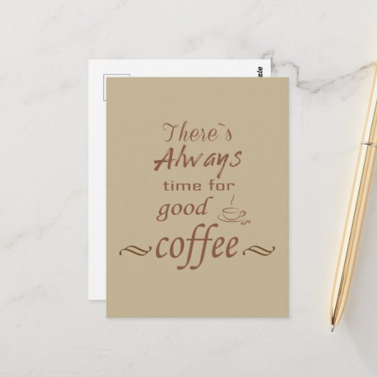 Lustige Kaffeetrinker-Zitate Postkarte (Vorderseite/Rückseite Beispiel)